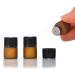 Enslz 50 Empty Amber Glass Bottles for Essential Oils - Refillable Brown 1ml | Perfect for DIY and Craft Projects - Buy Online on SooperMarket.com