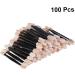 Mikinona 100 Pcs Eyeshadow Makeup Makeup Tools Makeup Application Brushes Cosmetic Size 2 Black - Buy Online on SooperMarket.com