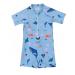 PythJooh Baby Boy Swimsuit Zipper Rash Guard One Piece Beach Swimwear Shark Print Shorts Swimming Outfits 0-5Years 18-24 Months F - Sharks World