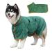 Dlmlemu Super Absorbent Pet Bathrobe Fast Drying Pet Bath Towel Dog Bathrobe Towel with Adjustable Strap Hood Dog Drying Robes for Large Medium Small Pet Cat Soft Quick-Drying and Warm M