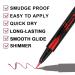2Pcs Glitter Liquid Eyeliner Makeup Pen Set - Red & Bronze Metallic Satin Finish | Waterproof, Smudge Proof, Long Lasting | High Pigmented Sparkle Eye Liner Pen - 2 Count - Buy Online on SooperMarket.com
