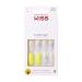 KISS Gel Fantasy Ready-to-Wear Press-On/Glue-On Gel Nails  Style  In Your Eyes   Long Length Gel Nail Kit with 24 Mega Adhesive Tabs  Pink Gel Glue  Manicure Stick  Mini File  and 28 Fake Nails