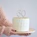 ENSTAB Silver Rhinestones Cake Topper - Happy Birthday & Anniversary Decoration | International Shipping - Buy Online on SooperMarket.com