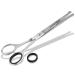 Hair scissors with micro-serration and rounded tip