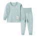 YANWANG 100% Cotton Baby Boys Girls Pajamas Set Long Sleeve Sleepwear(6M-5Years) 3-4 Years Green-zebra