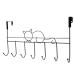 KOMBIUDA Wrought Iron Door Hook Coat Hangers Back Door Iron Hook Door Mount Coat Hook Cartoon Plate