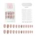 Glossy 3D Rhinestone Coffin Press On Nails - 24Pcs Medium Sparkly Glitter Designs for Women & Girls - Buy Online on SooperMarket.com