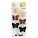 SCUNCI 6 PK BROWN BLACK BUTTERFLY CLAW CLIPS