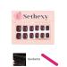 Sethexy 24pcs Velvet Red Square Press-On Nails | Glossy Pure Color Acrylic False Nails for Women & Girls - Buy Online on SooperMarket.com