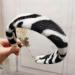 Fluffy Zebra Headband Wide Fur Headband Cute Fluffy Hairband Decorative Fuzzy Hairband Soft Plush Hair Hoop for Women Girls Zebra black white - Buy Online on SooperMarket.com