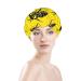 Moslion Bee Shower Cap | Yellow Background Natural Wildlife Design | Reusable Double Layer Hair Cover | Soft Shower Hat for Women | All Hair Lengths | Bumblebee & Honey Bee Print - Buy Online on SooperMarket.com
