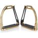 Equinate Safety Stalk Belfast 10cm Gold - Anti-Slip Rubber Tread | Stirrup for Adults & Children | Ankle Relief - 2 Pieces - Buy Online on SooperMarket.com