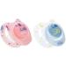 Glow in the Dark Silicone Bow Tie Baby Pacifiers - BPA Free Oval 2 Pack - Buy Online on SooperMarket.com