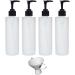 TEEROVA Plastic Pump Dispenser Bottles 8 oz BPA-Free Empty Refillable Containers for Lotion Shampoo and Massage Oil (Pack of 4)