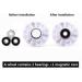 Nezylaf 8 Piece Light Up Roller Skate Wheels with Bearings - Indoor/Outdoor Double Row Skating - 32x58mm 78A - Luminous 6-Color LED - Buy Online on SooperMarket.com