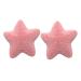 Cabilock 2pcs Box Engagement Jewelry Case Ring Storage Case Earring Gift Holder Ring Holder Earrings 6.4X4CM Pink