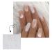 24pcs Christmas Snowflake Ballerina Press-On Nails | Acrylic Coffin Nail Tips for Women & Girls - Perfect Holiday Nail Art - Buy Online on SooperMarket.com