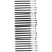 Baluue 24 Pcs Flat Eyebrow Brush Eye Liner Brush Eye Cosmetics Brush Makeup Brush Artificial Fiber Black
