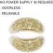 Hot Cold Therapy Eye Gel Bag - Reduce Dark Circles & Swelling | Reusable Cooling Mask | Glitter Golden Design - Buy Online on SooperMarket.com