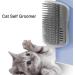 Cat Self Groomer Wall Corner Massage Comb for Long & Short Fur Cats - Grey - Buy Online on SooperMarket.com