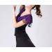 Whitewed Modern Latin Ballroom Dance Top | Performance Costume Shirt | Black/Purple - Buy Online on SooperMarket.com