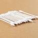 300 PCS White Spiral Lace Wooden Tube Cotton Swabs - Antibacterial & Sterile Cleaning Sticks for Eyes Ears & Makeup - Buy Online on SooperMarket.com
