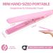 Small Curling Iron for Short Hair | 2 in 1 Mini Hair Straightener & Curler | Tourmaline Ceramic | Pink - Buy Online on SooperMarket.com