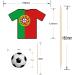 Portugal Football Party Food & Cupcakes Picks Decorations Toppers World Cup 2022 (pack of 14) - Buy Online on SooperMarket.com