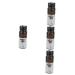 Baluue 4pcs Small Bottled Eyebrow Ruler Practical Eyebrow Ruler Aluminum Alloy