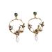 PACKOVE Circle Earrings Fashion Earrings Women Earrings Flower Earrings Vintage Accessories