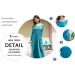 YUNDAI Women's Maternity Maxi Dress | Floral Loose Long Summer Dress with Pocket | Plus Size Short Sleeve | Blue Green - Size L - Buy Online on SooperMarket.com