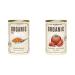 Eat Wholesome Organic Baked Beans 400g (Pack of 12) & Eat Wholesome Organic Chopped Tomatoes 400g (Pack of 12)