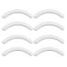 8Pcs Silicone Eyelash Curler Pads Eyelash Curler Refill Pads Replacement Pads for Eyelash - White