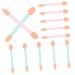 MAGICLULU 24pcs Brush Eyeshadow Foam Eyeshadow Oval Eyeshadow Applicator Stick Miss Double Sided