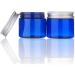 Buy Benecreat 12-Piece Set of 50g/50ml Empty Blue Cosmetic Cream Sticks with Aluminum Screw Lids - Ideal for Aromatherapy Creams & Face Masks - International Shipping Available - Buy Online on SooperMarket.com