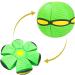 WACURRENTHYD New UFO Pet Flying Saucer Ball Portable Flying Toys Creative Fly Saucer Stomp Magic Balls Magic Frisbee Dog Toy Ball Fun Puppy Interactive Flying Flat Throw Disc Balls Toy (Green)