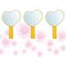 Minkissy Cosmetic Mirror Handheld Heart Shaped Cosmetic Mirror Portable Travel Mirror for Women 3 Pieces (Pink) - Buy Online on SooperMarket.com