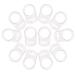 nuoshen 12 pcs Baby Dummy Pacifier Holder Clip Adapter Silicone Button Ring Dummy Pacifier Holder Clip Adapter White