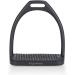 Equinate Stirrups Midway 10cm Black Matt - Anti-Slip Rubber Tread for Adults & Children - Set of 2 - International Shipping Available - Buy Online on SooperMarket.com