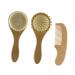 KALLORY Bath Brush Set Newborn Hair Brush Kids Spa Kit Kid Cleaning Set 3pcs Loofah Back Strap Skin Exfoliator Brush Bath Body Brush Baby Hair Brush Comb Newborn Hair Comb Baby Comb Spa