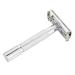 Premium Double Edge Silver Hand Razor for Men - Includes Case | Perfect Beard Grooming Tool - Buy Online on SooperMarket.com