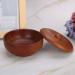 Dekaim Wooden Shaving Bowl with Lid | Men's Shaving Brush & Foam Cup for Cream & Soap | International Shipping - Buy Online on SooperMarket.com