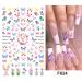 Spring Flowers Nail Art Stickers - Self-Adhesive Fingernail Decals for Women & Girls - Buy Online on SooperMarket.com