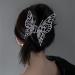 Sliver Butterfly Hair Clips Large Liquid Metal Hair Claw Clips Strong Hold Hair Jaw Clips Non-Slips Barrette Hair Clamps for Women and Girls Wedding Prom Daily Party Wear Beautiful Hair Accessories Style 1