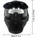 Independent Tactical Paintball Mask for Airsoft BB Hunting CS Game - Impact Resistant Full Face Gear with Goggles for Outdoor Activities - Black/Clear Lens - Buy Online on SooperMarket.com