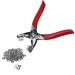 Snap Factory Easy Press Button Snap Fastener Pliers With 108 Snap Pieces - 3/16