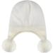 KAKU NANU Toddler Winter Hat with Double Pom Pom Earflap | Fleece Lined | 2-4 Years | Off-white - Buy Online on SooperMarket.com