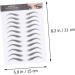 FOYTOKI 3 Sheets false eyebrows for men Transfer stickers stickers eyebrow peel off black 21x15cm Black 2 - Buy Online on SooperMarket.com