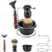 HERCHR 4-Piece Shaving Set | Manual Razor Stainless Steel Stand Brush & Bowl | Premium Men's Grooming Essentials - Buy Online on SooperMarket.com