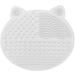 2-Pack Makeup Brush Cleaning Mat Cute Cat Ear Design Silicone Portable Brush Cleaner Pad Washing Tools with Suction Cups US Patent Registered (Black+White) - Buy Online on SooperMarket.com